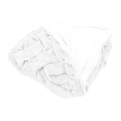 Modern Threads Braided Faux Fur Reversible Midweight Throw