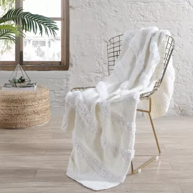 Modern Threads Acrylic Faux Fur Farrah Reversible Midweight Throw