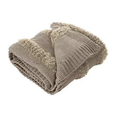 Modern Threads Acrylic Faux Fur Farrah Reversible Midweight Throw