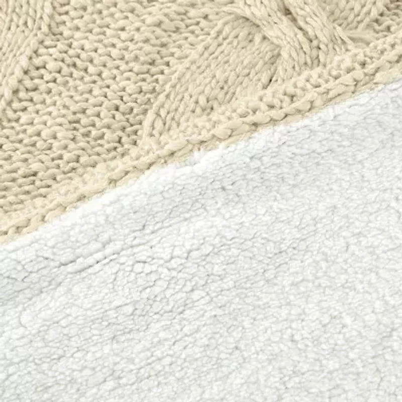 Modern Threads Reversible Sherpa/Knit Aspen Midweight Throw
