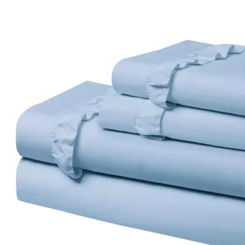 Swift Home Ultra Glam Soft Ruffle Hem Deep Pocket Sheet Set