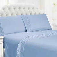 Swift Home Ultra Glam Soft Ruffle Hem Deep Pocket Sheet Set