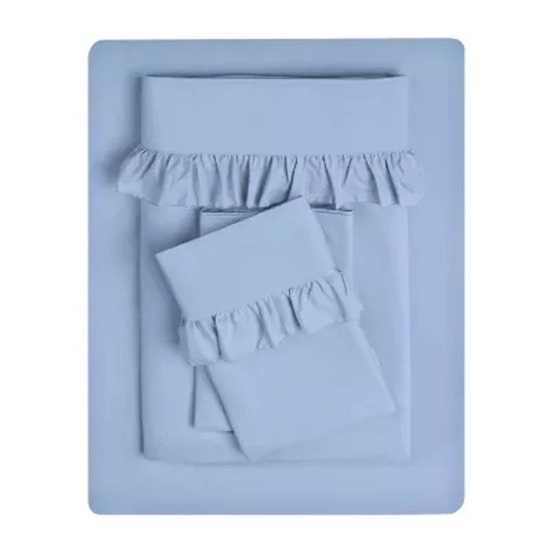 Swift Home Ultra Glam Soft Ruffle Hem Deep Pocket Sheet Set