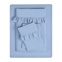 Swift Home Ultra Glam Soft Ruffle Hem Deep Pocket Sheet Set