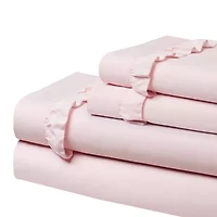 Swift Home Ultra Glam Soft Ruffle Hem Deep Pocket Sheet Set