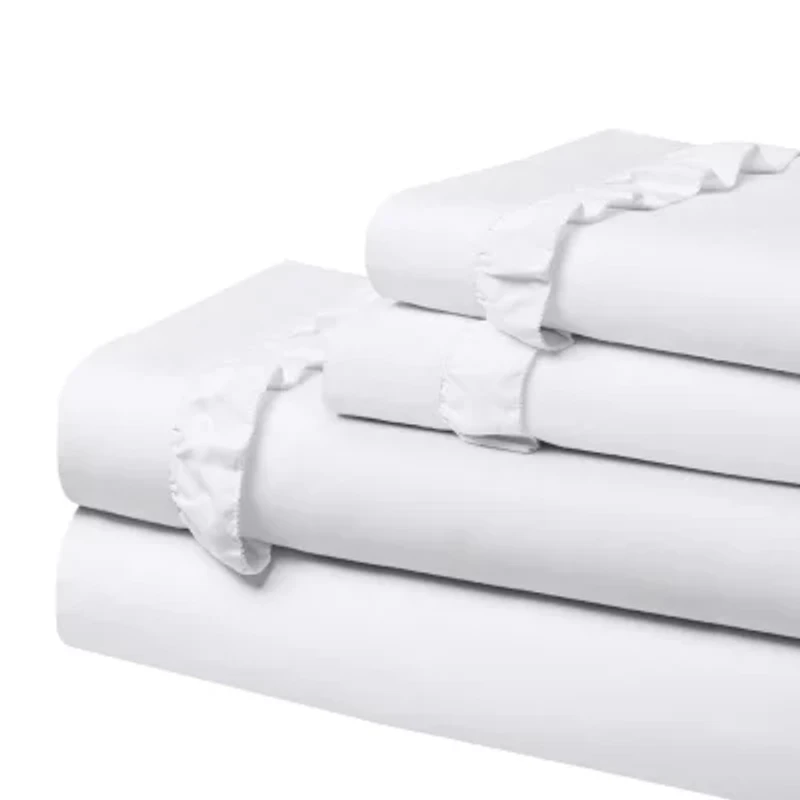 Swift Home Ultra Glam Soft Ruffle Hem Deep Pocket Sheet Set