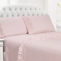Swift Home Ultra Glam Soft Ruffle Hem Deep Pocket Sheet Set