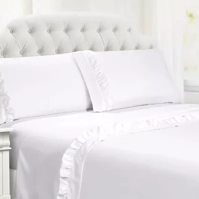 Swift Home Ultra Glam Soft Ruffle Hem Deep Pocket Sheet Set