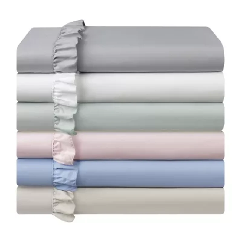 Swift Home Ultra Glam Soft Ruffle Hem Deep Pocket Sheet Set