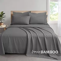 Swift Home Easy Care Rayon From Bamboo Blend With Bonus Pillowcases Deep Pocket Sheet Set