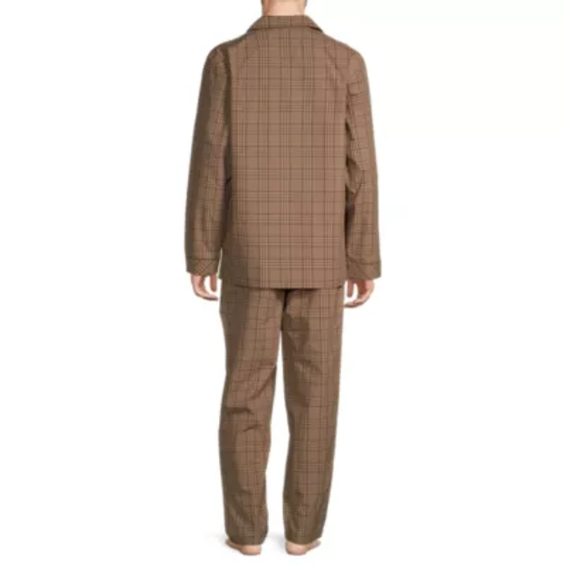 Stafford Modal Mens Long Sleeve 2-pc. Pajama Sets