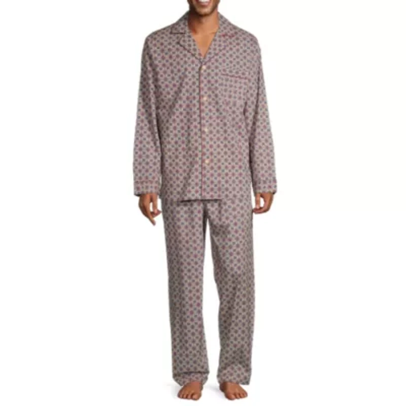 Stafford Modal Mens Long Sleeve 2-pc. Pajama Sets