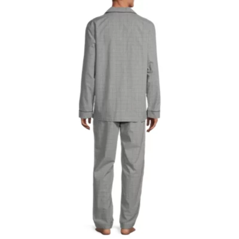 Stafford Modal Mens Long Sleeve 2-pc. Pajama Sets