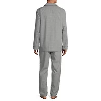Stafford Modal Mens Long Sleeve 2-pc. Pajama Sets