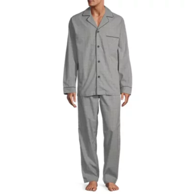 Stafford Modal Mens Long Sleeve 2-pc. Pajama Sets