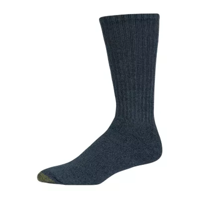 Gold Toe Harrington Mens 6 Pair Big and Tall Crew Socks