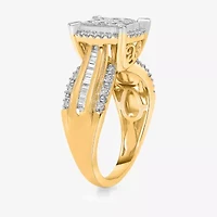 Womens 1 CT. T.W. Natural White Diamond 14K Gold Engagement Ring