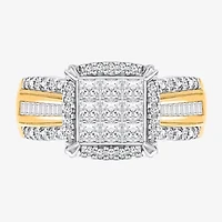 Womens 1 CT. T.W. Natural White Diamond 14K Gold Engagement Ring