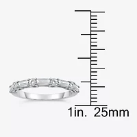 (I / I1) Womens 1/2 CT. T.W. Lab Grown White Diamond 10K White Gold Anniversary Wedding Band