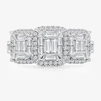 (I / I1) Womens 1 CT. T.W. Lab Grown White Diamond 10K Gold 3-Stone Engagement Ring