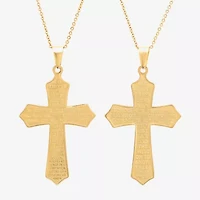 Steeltime Mens 18K Gold Over Stainless Steel Hypoallergenic 24 Inch Pendant Necklace