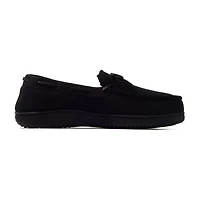 Dearfoams Mens Pierce Microsuede Moc with Tie Slippers