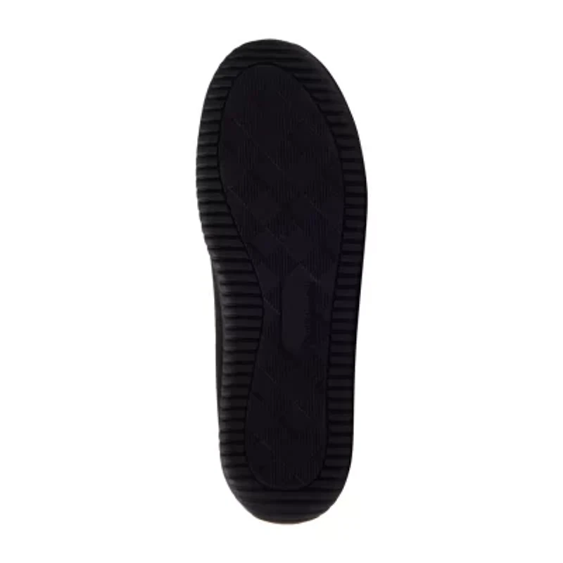 Dearfoams Mens Pierce Microsuede Moc with Tie Slippers