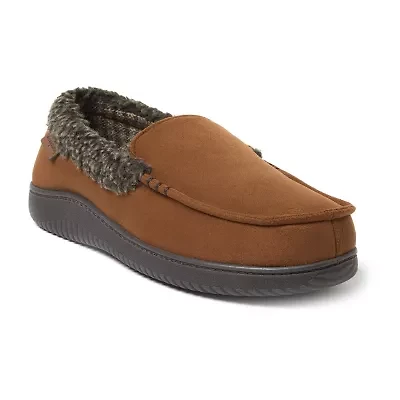 Dearfoams Mens Moccasin Slippers