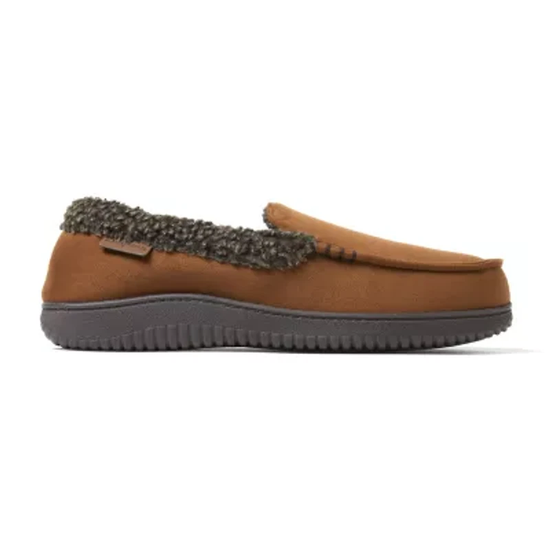 Dearfoams Mens Moccasin Slippers