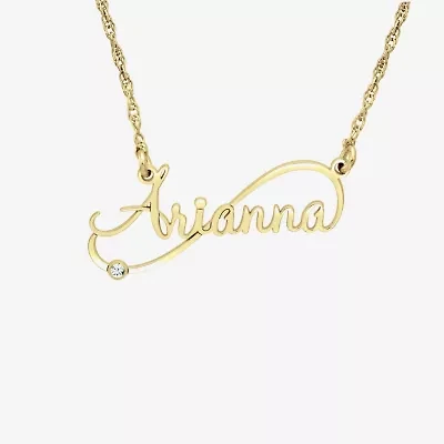 New White Diamond Accent Name Necklaces