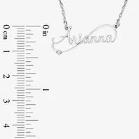 New White Diamond Accent Name Necklaces