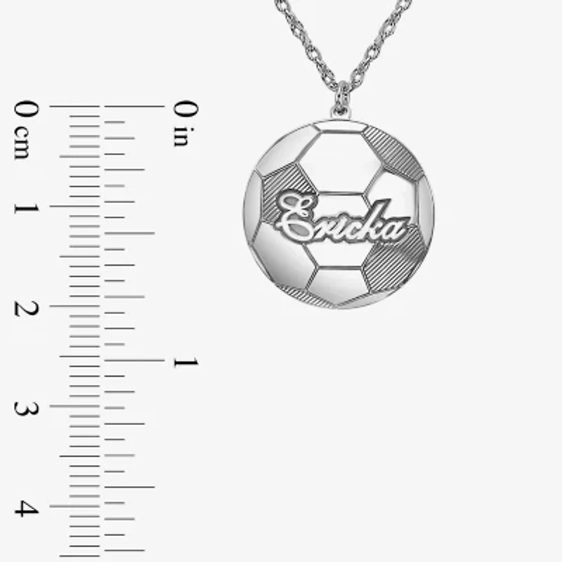 Womens 10K White Gold 18 Inch Pendant Necklace