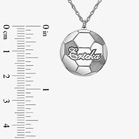Womens 10K White Gold 18 Inch Pendant Necklace