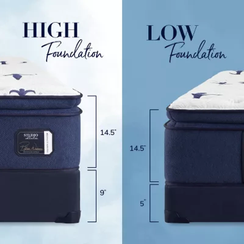 Stearns and Foster Studio Medium Euro Pillow Top - Mattress + Box Spring