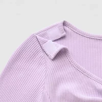 Thereabouts Little & Big Kid Girls Easy-on + Easy-off V Neck Long Sleeve Adaptive T-Shirt