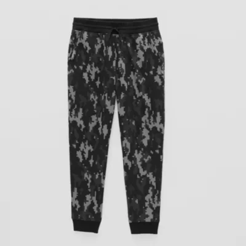 Xersion Little & Big Kid Boys Cuffed Mid Rise Regular Fit Fleece Jogger Pant