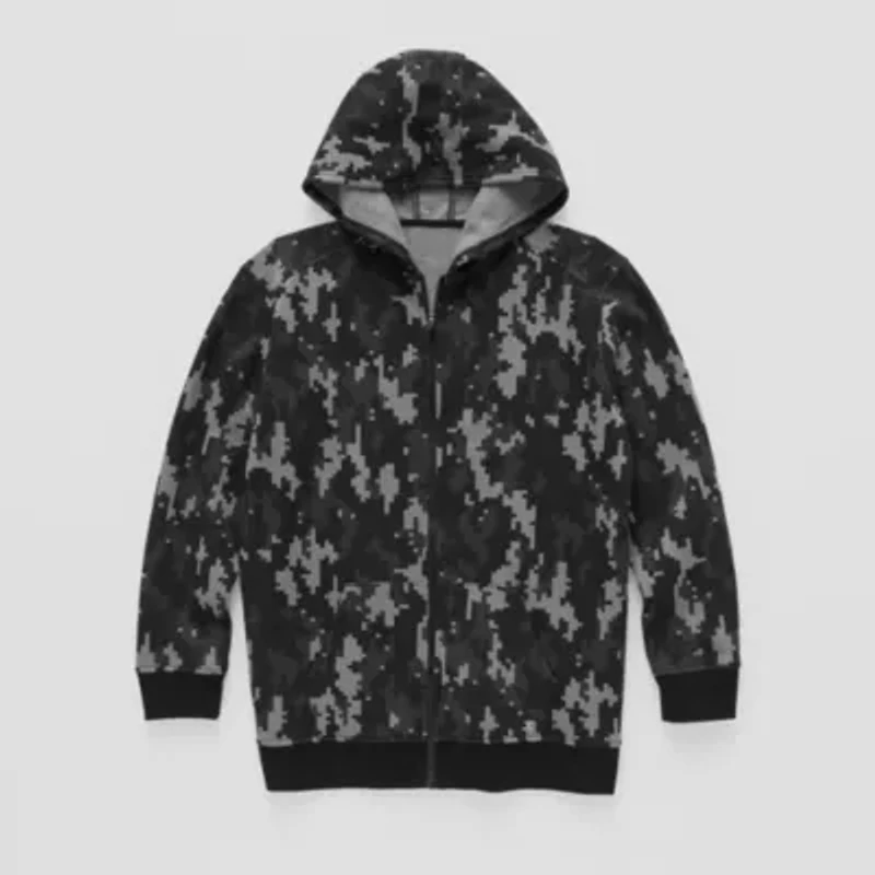 Xersion Little & Big Kid Boys Long Sleeve Fleece Zipper Active Hoodie