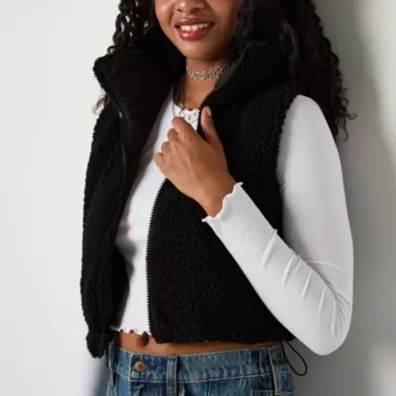 Arizona Sherpa Reversible Womens Heavyweight Juniors Puffer Vest
