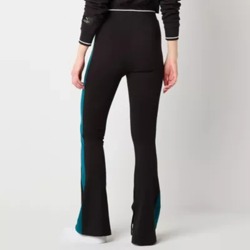 PUMA Play.Loud Womens Mid Rise Knit 30" Active Flare Full Length Leggings