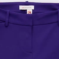 Liz Claiborne Adaptive Emma Ponte Womens Easy-on + Easy-off Seated Wear Straight Mid Rise Ankle Pant