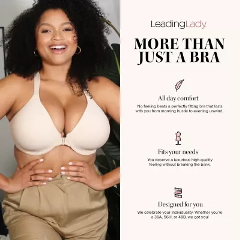 Leading Lady® Racerback – Seamless Front-Closure Underwire Bra- 5415