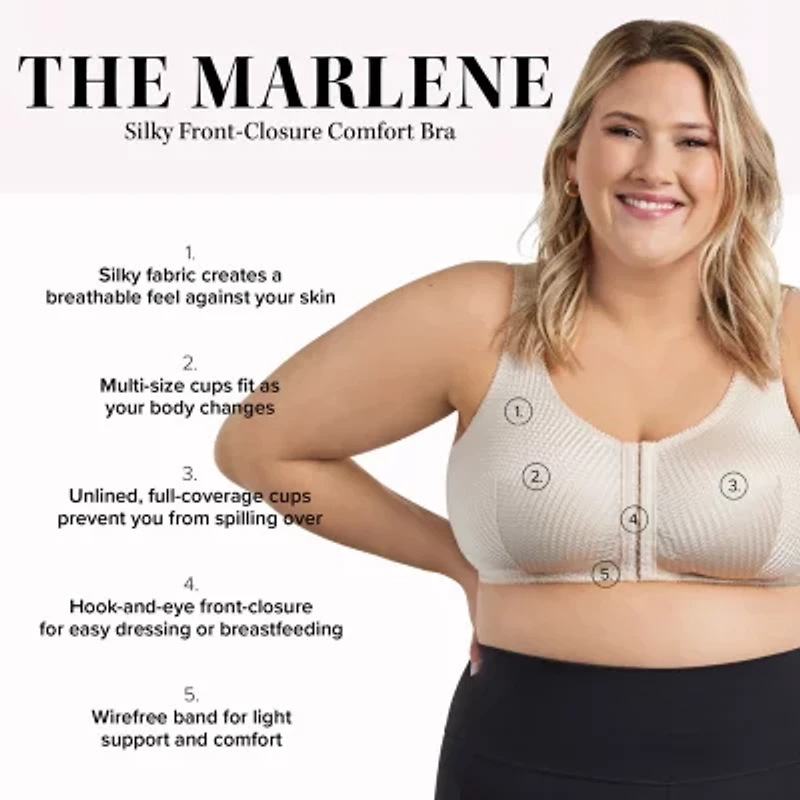 Leading Lady®  Zig-Zag Weave Front-Closure Leisure Bra- 151