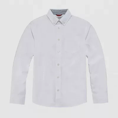 IZOD Little & Big Boys Button Down Collar Long Sleeve Dress Shirt