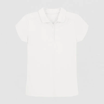 IZOD Performance Mesh Little & Big Kid Girls Short Sleeve Regular Fit Wrinkle Resistant Moisture Wicking Polo Shirt