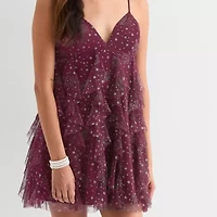 Radiante Couture Star Womens Sleeveless Babydoll Dress Juniors