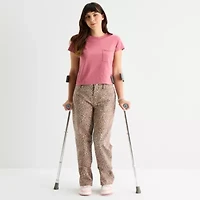 Arizona Juniors Womens Low Rise Baggy Fit Straight Leg Easy-on + Easy-off Jean