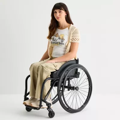 Arizona Adaptive Womens Seated Wear Wide Leg Low Rise Baggy Fit Juniors Cargo Pant