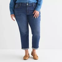 St. John's Bay - Plus Womens Mid Rise Regular Fit Jean