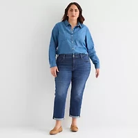 St. John's Bay - Plus Womens Mid Rise Regular Fit Jean