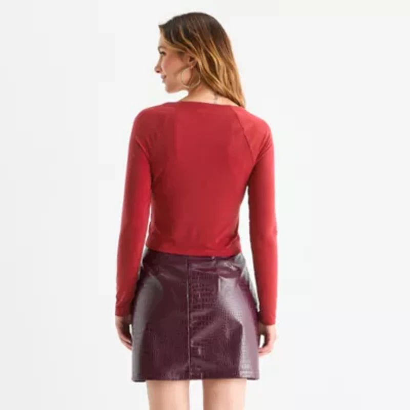 Bold Elements Womens V Neck Long Sleeve Blouse